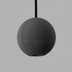 Подвесной светильник Cloyd SAURON P1 / Ø10 см - черный - сер. бетон (арт.11074) - фото, цена, описание, характеристики