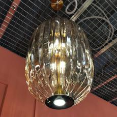 Подвесной светильник Cloyd KAROO P7 / выс. 50 см - латунь - янтар. стекло (арт.10516) - фото, цена, описание, характеристики