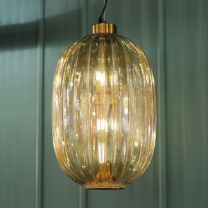 Подвесной светильник Cloyd KAROO P7 / выс. 50 см - янтар. стекло (арт.10516) - фото, цена, описание, характеристики