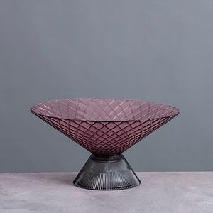 Ваза Cloyd MESO Vase / Ø25 см - фиолет. стекло (арт.50026) - фото, цена, описание, характеристики