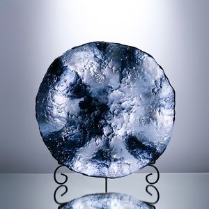 Тарелка Cloyd MATENO Dish / Ø40 см - синее стекло (арт.50054) - фото, цена, описание, характеристики