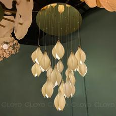 Люстра Cloyd MANGRA C19 / Ø60 см - керамика - золото (арт.10824) - фото, цена, описание, характеристики